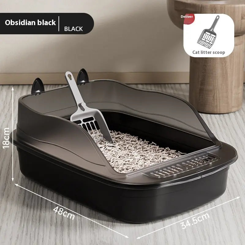 Oversized Cat Litter Box with High Fence – Extra Large, Anti-Splash Cat Toilet for Clean and Comfortable Use - PAWORAH