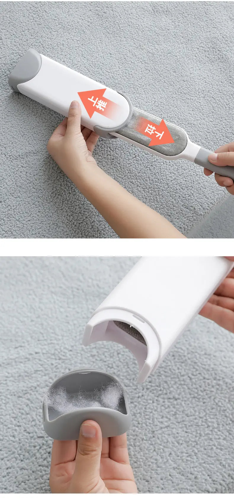 Electrostatic Pet Hair Remover Brush – Reusable Household Tool for Cats and Dogs, Ideal for Clothes and Furniture - PAWORAH